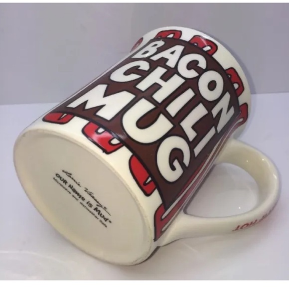 LORRIE VEASEY Bacon Chili Coffee Mug Cup Recipe Humor Fun Collectible NEW RARE!! - Picture 4 of 11